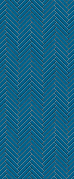 Blue Double Herringbone Tile Acrylic Shower Wall Panel 2440mm x 1220mm (3mm Thick) - CladdTech