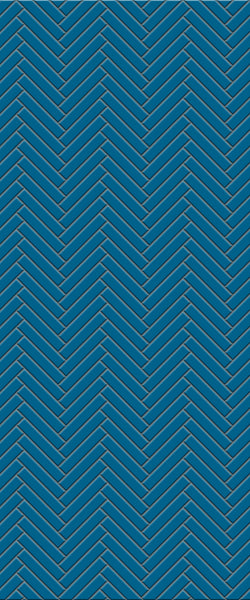 Blue Double Herringbone Tile Acrylic Shower Wall Panel 2440mm x 1220mm (3mm Thick) - CladdTech
