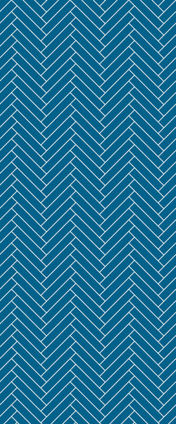 Blue Double Herringbone Tile Acrylic Shower Wall Panel 2440mm x 1220mm (3mm Thick) - CladdTech