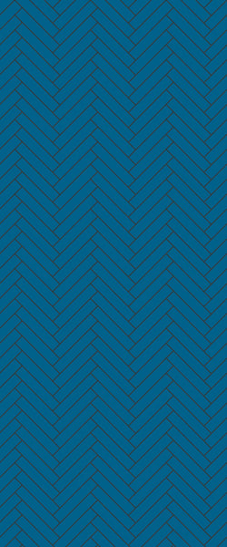 Blue Double Herringbone Tile Acrylic Shower Wall Panel 2440mm x 1220mm (3mm Thick) - CladdTech