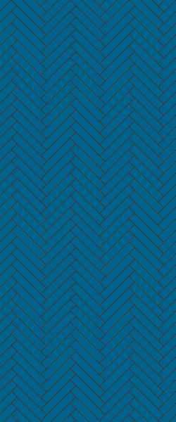 Blue Double Herringbone Tile Acrylic Shower Wall Panel 2440mm x 1220mm (3mm Thick) - CladdTech