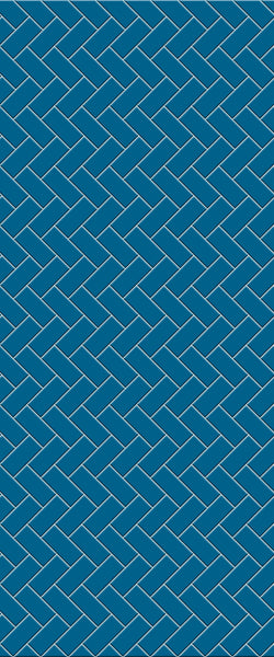 Blue Diagonal Herringbone Tile Acrylic Shower Wall Panel 2440mm x 1220mm (3mm Thick) - CladdTech