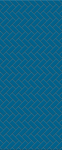 Blue Diagonal Herringbone Tile Acrylic Shower Wall Panel 2440mm x 1220mm (3mm Thick) - CladdTech