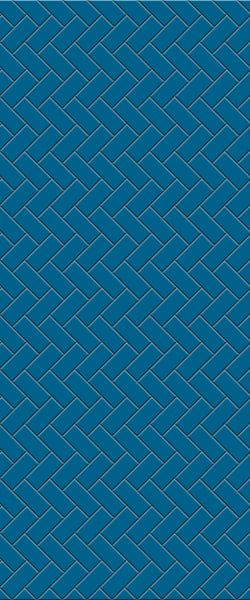 Blue Diagonal Herringbone Tile Acrylic Shower Wall Panel 2440mm x 1220mm (3mm Thick) - CladdTech