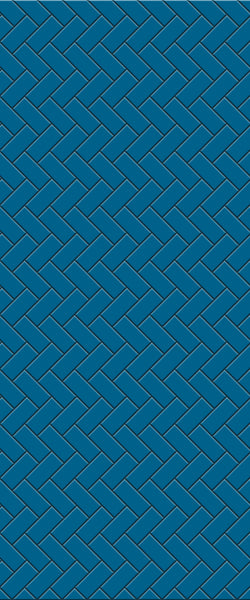 Blue Diagonal Herringbone Tile Acrylic Shower Wall Panel 2440mm x 1220mm (3mm Thick) - CladdTech