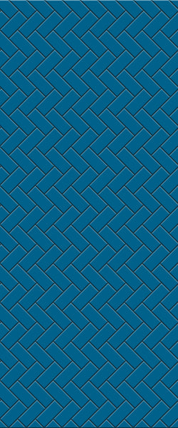 Blue Diagonal Herringbone Tile Acrylic Shower Wall Panel 2440mm x 1220mm (3mm Thick) - CladdTech