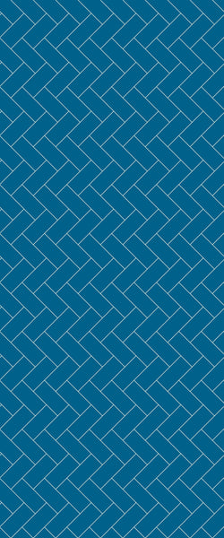 Blue Diagonal Herringbone Tile Acrylic Shower Wall Panel 2440mm x 1220mm (3mm Thick) - CladdTech