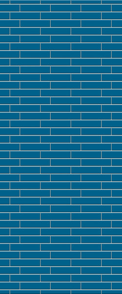 Blue Brickslips Acrylic Shower Wall Panel 2440mm x 1220mm (3mm Thick) - CladdTech