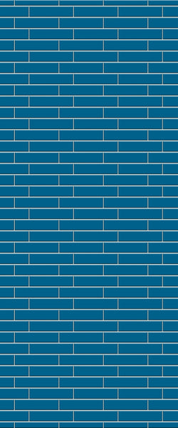 Blue Brickslips Acrylic Shower Wall Panel 2440mm x 1220mm (3mm Thick) - CladdTech