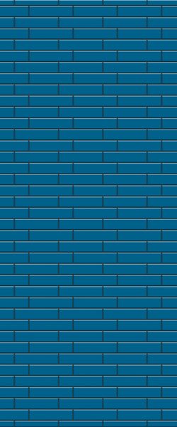 Blue Brickslips Acrylic Shower Wall Panel 2440mm x 1220mm (3mm Thick) - CladdTech