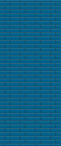 Blue Brickslips Acrylic Shower Wall Panel 2440mm x 1220mm (3mm Thick) - CladdTech