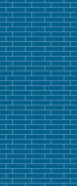 Blue Brickslips Acrylic Shower Wall Panel 2440mm x 1220mm (3mm Thick) - CladdTech