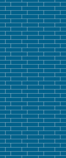 Blue Brickslips Acrylic Shower Wall Panel 2440mm x 1220mm (3mm Thick) - CladdTech