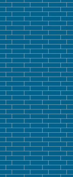 Blue Brickslips Acrylic Shower Wall Panel 2440mm x 1220mm (3mm Thick) - CladdTech