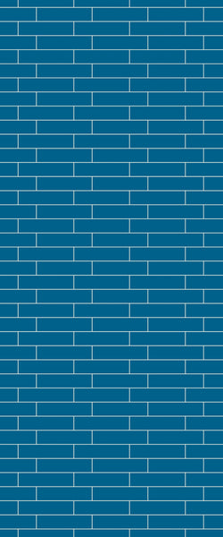 Blue Brickslips Acrylic Shower Wall Panel 2440mm x 1220mm (3mm Thick) - CladdTech