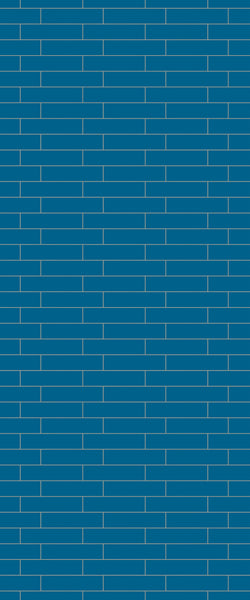 Blue Brickslips Acrylic Shower Wall Panel 2440mm x 1220mm (3mm Thick) - CladdTech