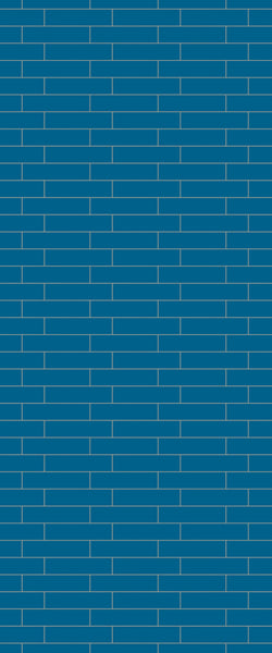 Blue Brickslips Acrylic Shower Wall Panel 2440mm x 1220mm (3mm Thick) - CladdTech