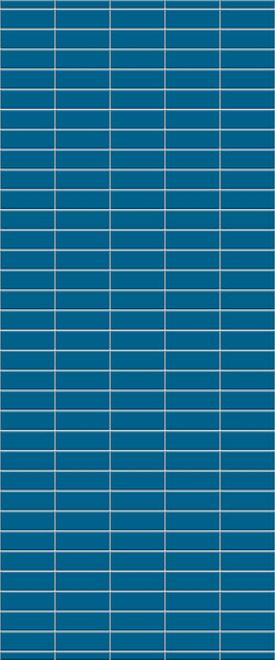 Blue Horizontal Block Acrylic Shower Wall Panel 2440mm x 1220mm (3mm Thick)