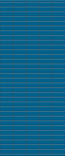 Blue Horizontal Block Acrylic Shower Wall Panel 2440mm x 1220mm (3mm Thick)