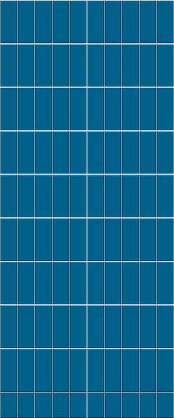 Blue Vertical Block Acrylic Shower Wall Panel 2440mm x 1220mm (3mm Thick) - CladdTech