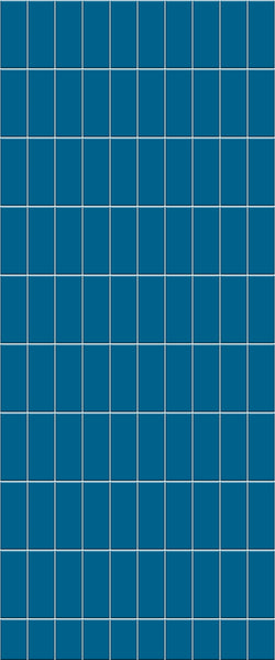 Blue Vertical Block Acrylic Shower Wall Panel 2440mm x 1220mm (3mm Thick) - CladdTech