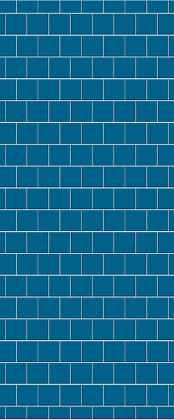 Blue Large Squares Acrylic Shower Wall Panel 2440mm x 1220mm (3mm Thick) - CladdTech
