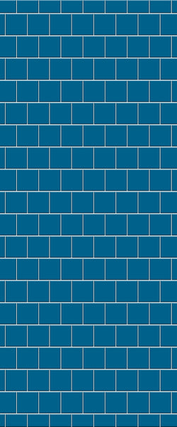 Blue Large Squares Acrylic Shower Wall Panel 2440mm x 1220mm (3mm Thick) - CladdTech