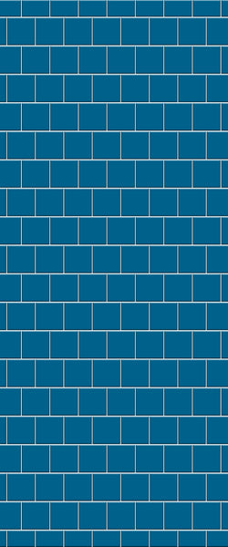 Blue Large Squares Acrylic Shower Wall Panel 2440mm x 1220mm (3mm Thick) - CladdTech
