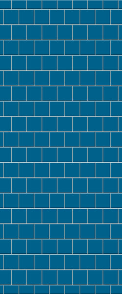 Blue Large Squares Acrylic Shower Wall Panel 2440mm x 1220mm (3mm Thick) - CladdTech