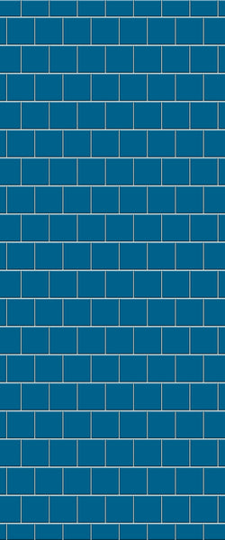 Blue Large Squares Acrylic Shower Wall Panel 2440mm x 1220mm (3mm Thick) - CladdTech