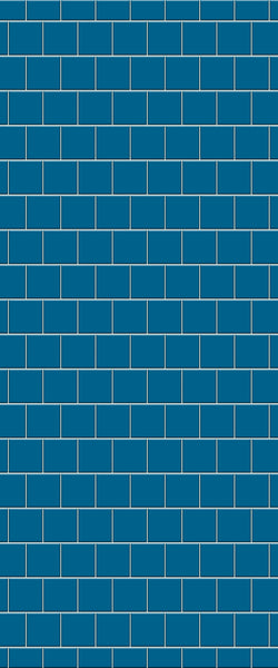 Blue Large Squares Acrylic Shower Wall Panel 2440mm x 1220mm (3mm Thick) - CladdTech