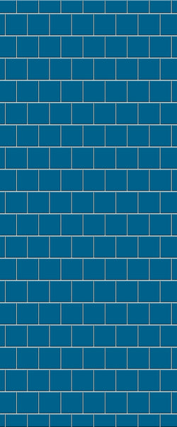 Blue Large Squares Acrylic Shower Wall Panel 2440mm x 1220mm (3mm Thick) - CladdTech