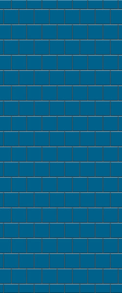 Blue Large Squares Acrylic Shower Wall Panel 2440mm x 1220mm (3mm Thick) - CladdTech