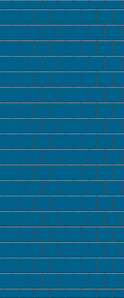 Blue Large Squares Acrylic Shower Wall Panel 2440mm x 1220mm (3mm Thick) - CladdTech