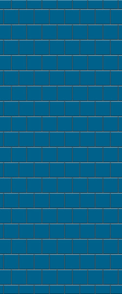 Blue Large Squares Acrylic Shower Wall Panel 2440mm x 1220mm (3mm Thick) - CladdTech