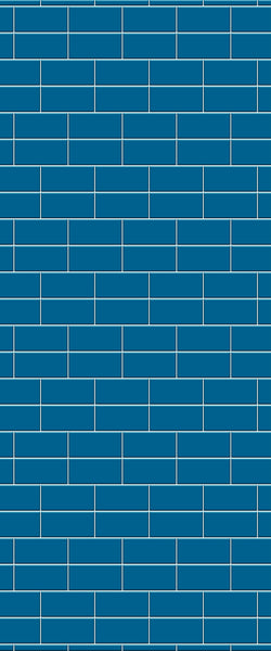 Blue Brickbond Acrylic Shower Wall Panel 2440mm x 1220mm (3mm Thick) - CladdTech