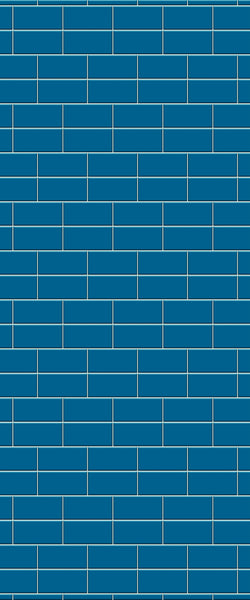 Blue Brickbond Acrylic Shower Wall Panel 2440mm x 1220mm (3mm Thick) - CladdTech