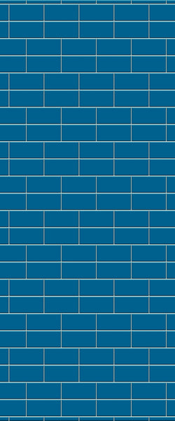 Blue Brickbond Acrylic Shower Wall Panel 2440mm x 1220mm (3mm Thick) - CladdTech