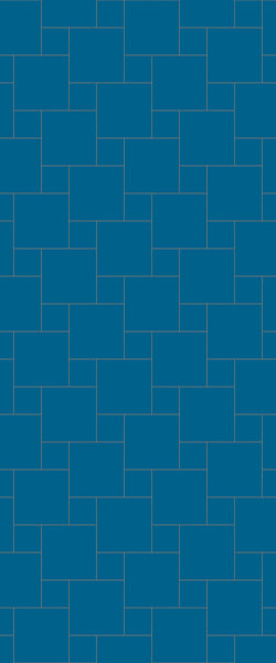 Blue Pin Wheel Tile Acrylic Shower Wall Panel 2440mm x 1220mm (3mm Thick) - CladdTech