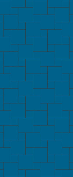 Blue Pin Wheel Tile Acrylic Shower Wall Panel 2440mm x 1220mm (3mm Thick) - CladdTech
