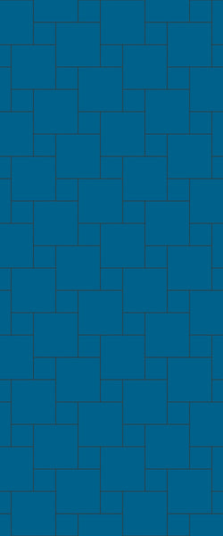 Blue Pin Wheel Tile Acrylic Shower Wall Panel 2440mm x 1220mm (3mm Thick) - CladdTech