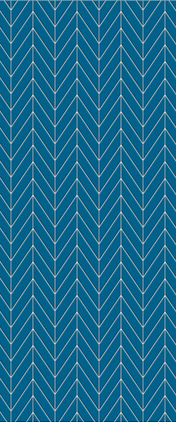 Blue Chevron Acrylic Shower Wall Panel 2440mm x 1220mm (3mm Thick) - CladdTech
