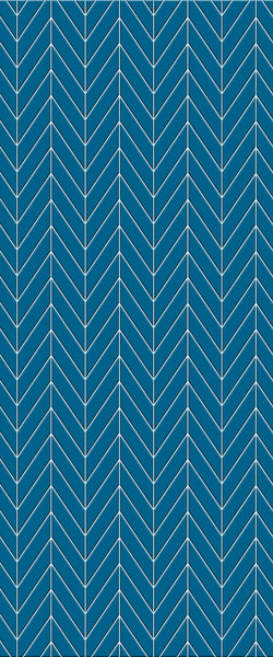 Blue Chevron Acrylic Shower Wall Panel 2440mm x 1220mm (3mm Thick) - CladdTech