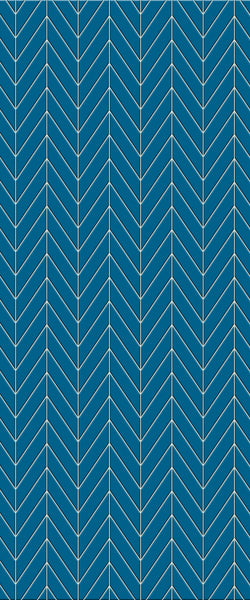 Blue Chevron Acrylic Shower Wall Panel 2440mm x 1220mm (3mm Thick) - CladdTech