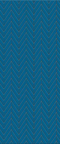 Blue Chevron Acrylic Shower Wall Panel 2440mm x 1220mm (3mm Thick) - CladdTech