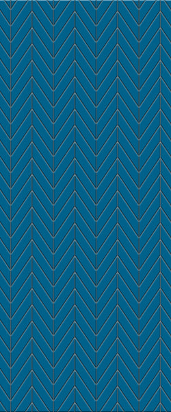 Blue Chevron Acrylic Shower Wall Panel 2440mm x 1220mm (3mm Thick) - CladdTech