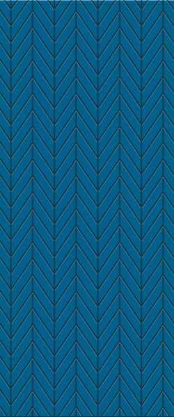 Blue Chevron Acrylic Shower Wall Panel 2440mm x 1220mm (3mm Thick) - CladdTech