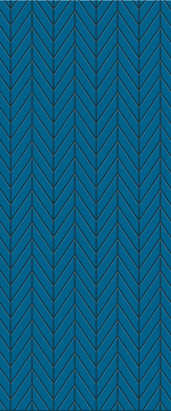 Blue Chevron Acrylic Shower Wall Panel 2440mm x 1220mm (3mm Thick) - CladdTech