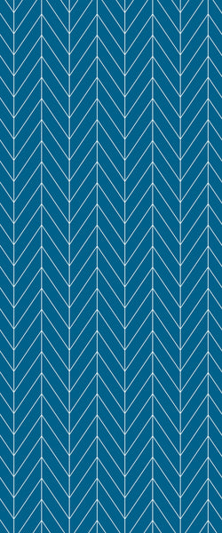 Blue Chevron Acrylic Shower Wall Panel 2440mm x 1220mm (3mm Thick) - CladdTech