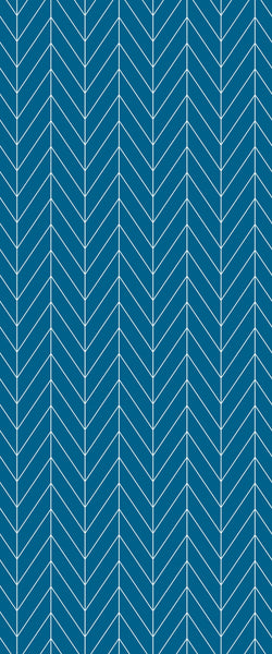 Blue Chevron Acrylic Shower Wall Panel 2440mm x 1220mm (3mm Thick) - CladdTech